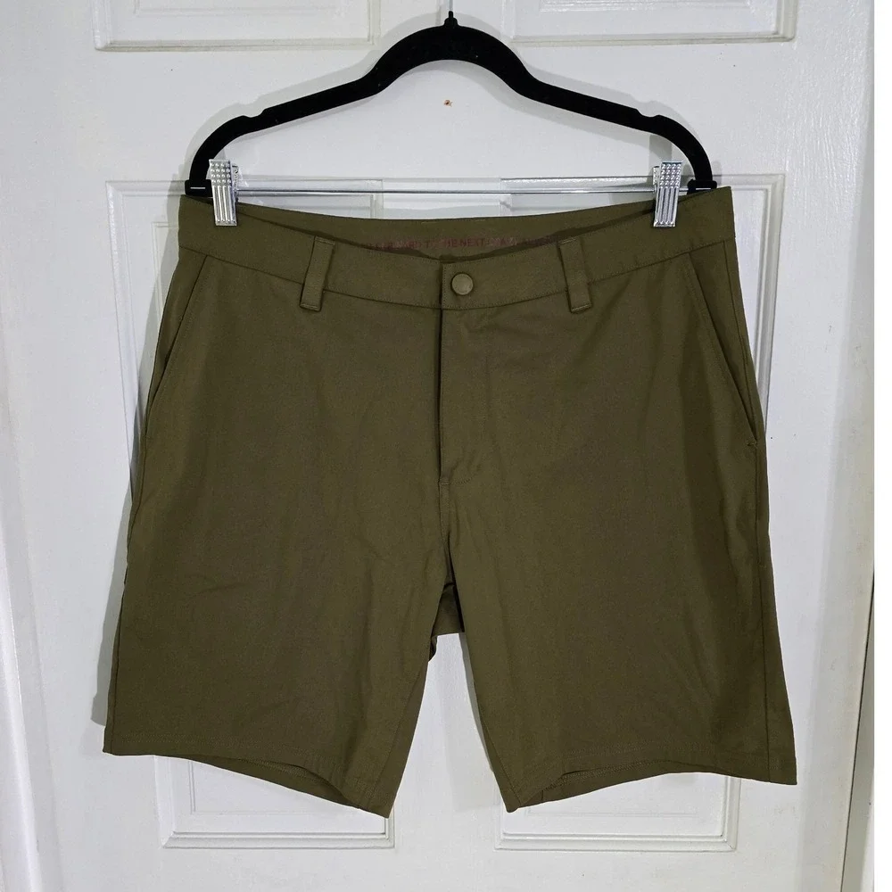 Rhone Mens 34 Shorts The Next Crazy‎ Adventure Olive Green Athletic Golf